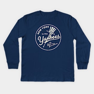 New York Yankees Top Hat 2 by Buck Tee Kids Long Sleeve T-Shirt